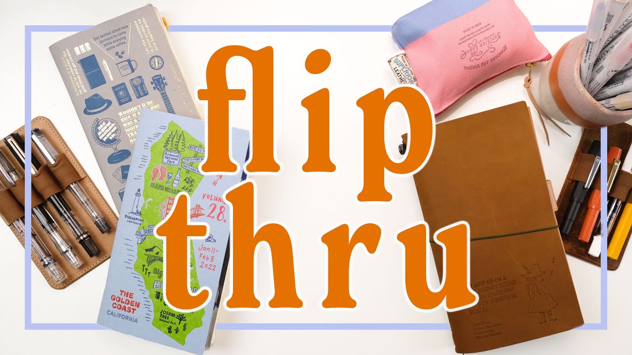 Daily Journal Flip Through Jan-Mar 2022 | Midori Traveler's Notebook