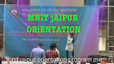mnit jaipur orientation programme