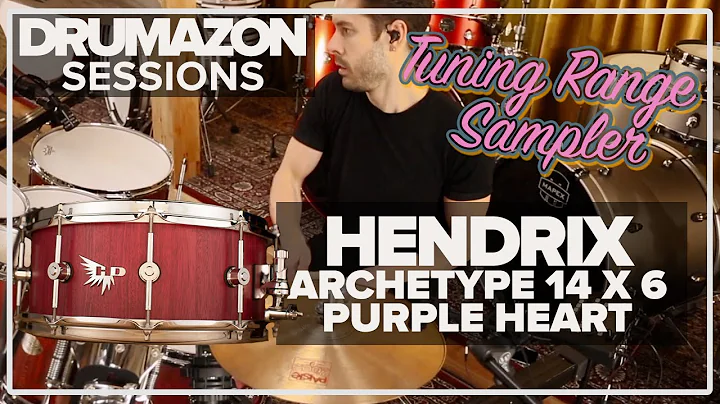 Hendrix 14 x 6 Archetype Purple Heart Stave Shell Snare Drum demo by Drumazon, Feat. Rocky Morris