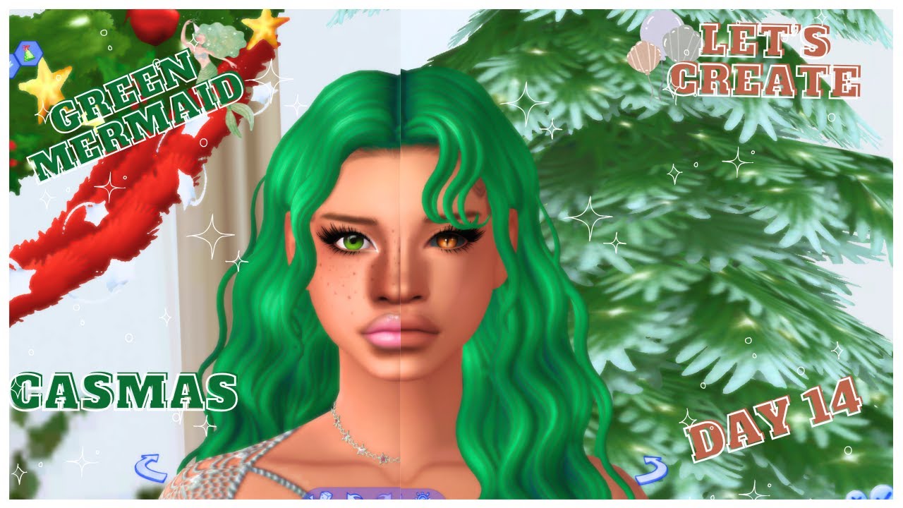 День 14 | Зелёная русалка | Sims 4 CAS | 31-дневный челлендж CAS