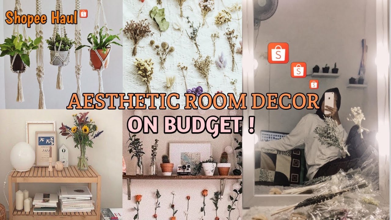  SHOPEE HAUL ROOM DECOR  1 AESTHETIC ON BUDGET YouTube