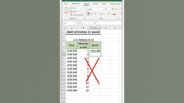 How to Add Minutes to Time in Excel  l #excel #shorts #exceltips ....