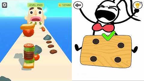 Sandwich Runner VS Help Me Tricky Puzzle 2345 Max Levels Top Tiktok Gameplay Satisfying Mobile