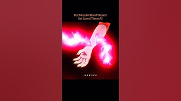 Nezuko cut his blood slashes 😲 #demonslayer #anime #kimetsunoyaiba #tanjiro #nezuko