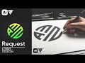 Viewers Request Logo Design | Modern Minimal Logo Using Grid System in Adobe Illustrator 2025
