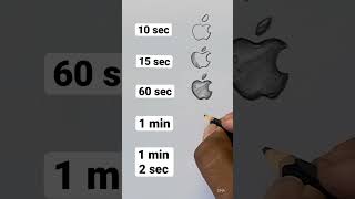 How to draw apple logo  #shorts #drawing #howtodraw