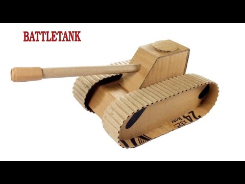 DIY CRAFT HOW TO MAKE A BATTLE TANK FROM CARDBOARD