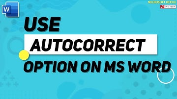 how to use Autocorrect option on Microsoft word document | Pin Tech |