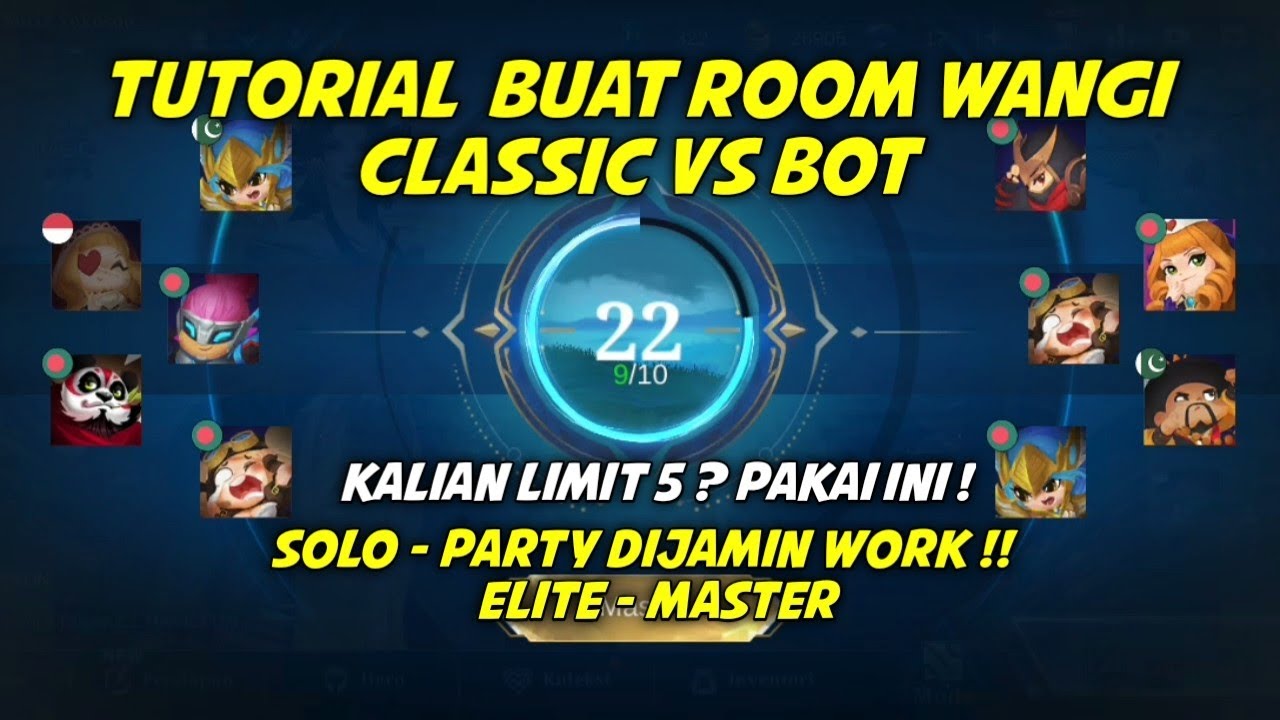 TUTORIAL BUAT ROOM WANGI CLASSIC VS BOT  ‼️ TERBARU S37 || MOBILE LEGENDS 