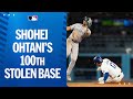 Shohei ohtanis 100th stolen base of his career 