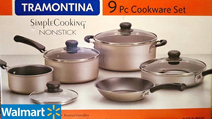 Tramontina 9-Piece Non-stick Cookware Set, Red - Walmart.com