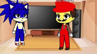 Old Sonic And Old Mario React To Fnf Cross-Console Clash With Lyrics