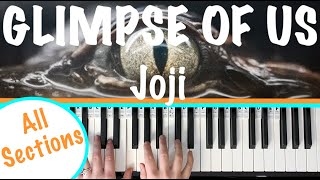 How to play GLIMPSE OF US - Joji Piano Tutorial [chords accompaniment]