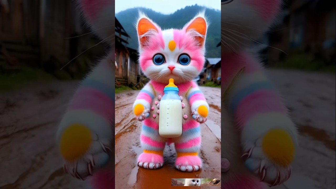 🥰 Beetle duri duri Beautiful Cute Cat Drinking milk🍼 Walking 😍 Dudi dudi dum dum🤤 215 