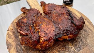 Spatchcock Chicken With Homemade BBQ Sauce Glaze