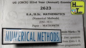 Numerical Methods ,maths previous year question paper ......2021 final year.  #hpu