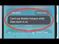 Can't Use Mobile Hotspot While Data Saver Is On Samsung A15