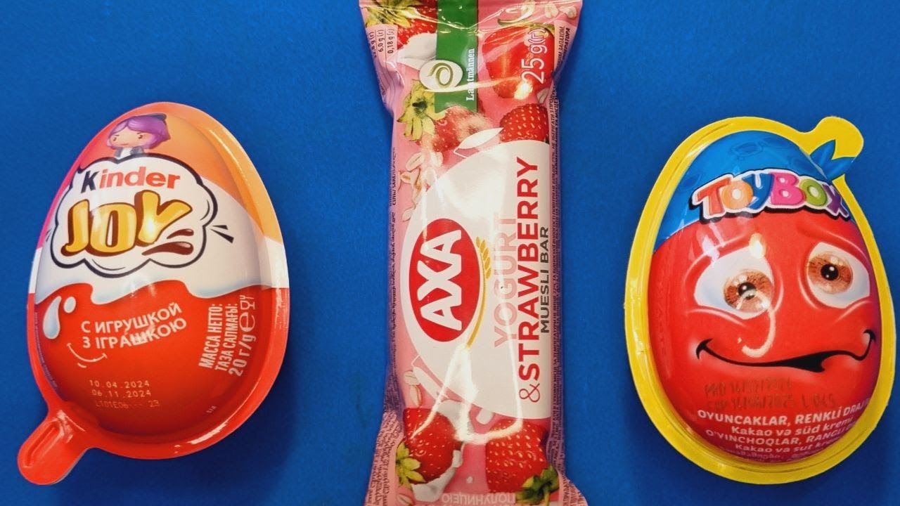 Unpacking sweets: Kinder eggs and kozinaka in yogurt glaze – ASMR
