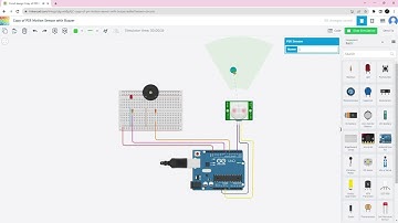PIR Motion Sensor with Buzzer Tinkercad Demo