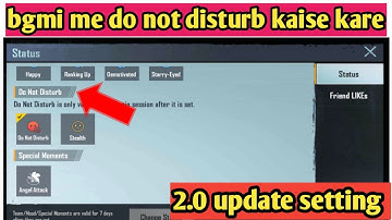bgmi me do not disturb kaise kare | how to enable do not disturb in bgmi | how to use do not disturb