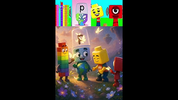 Sprunki-OC Blockie 72 X Alphabet P X Lego X Number Block 1 are playing wit Butterflies #sprunki