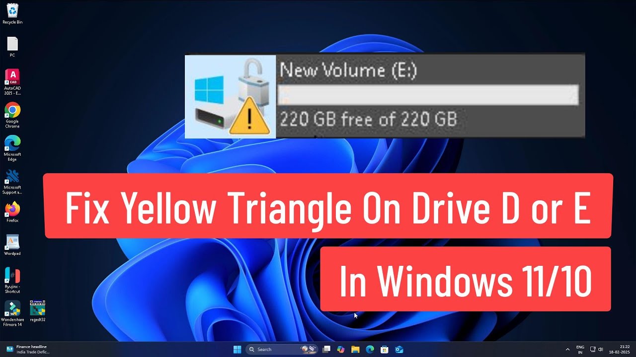 Fix Yellow Triangle Warning On Drive D or E In Windows 11/10 | Remove ...