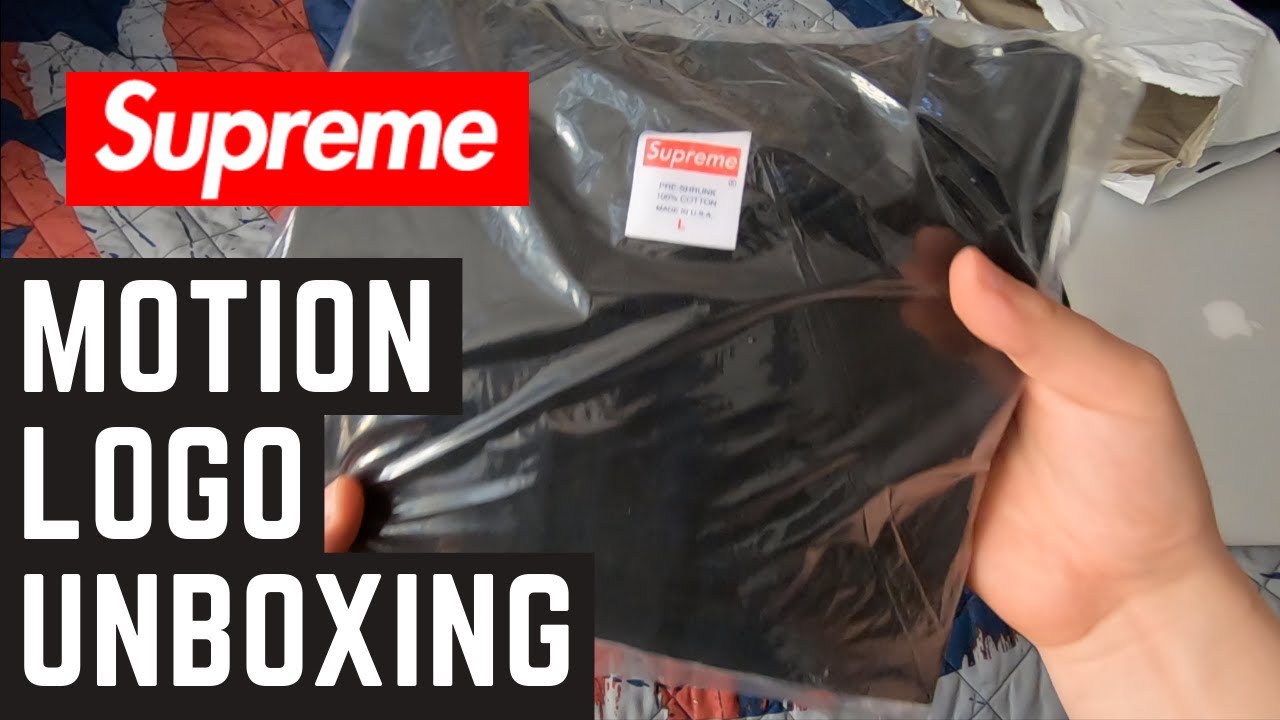 Supreme Motion Logo Tee Unboxing SS20 - YouTube