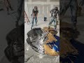 Luxury Bedroom Epoxy Floor Transformation | Stunning Metallic Marble Floor Time-lapse #renovation