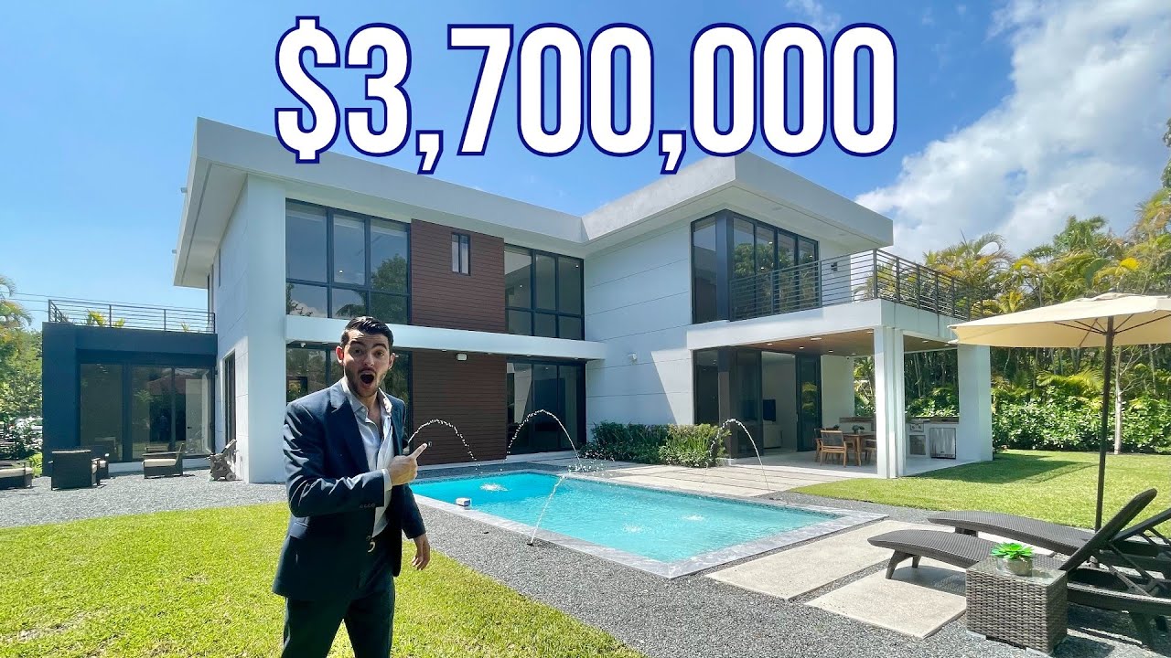 INSIDE A STUNNING $3,700,000 NEW CONSTRUCTION ESTATE IN SOUTH MIAMI