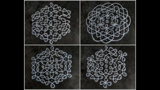 SIKKU KOLAM DESIGNS WITH 9 X 5 DOTS/Melikala muggulu designs/Kambi kolam simple/Neli kolam