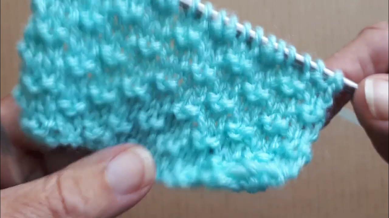 16 How to Knit Open Double Moss Stitch, Knitting For Beginners, Sheila