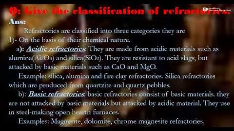 Engineering chemistry/unit-Engineering materials/topic-Refractories