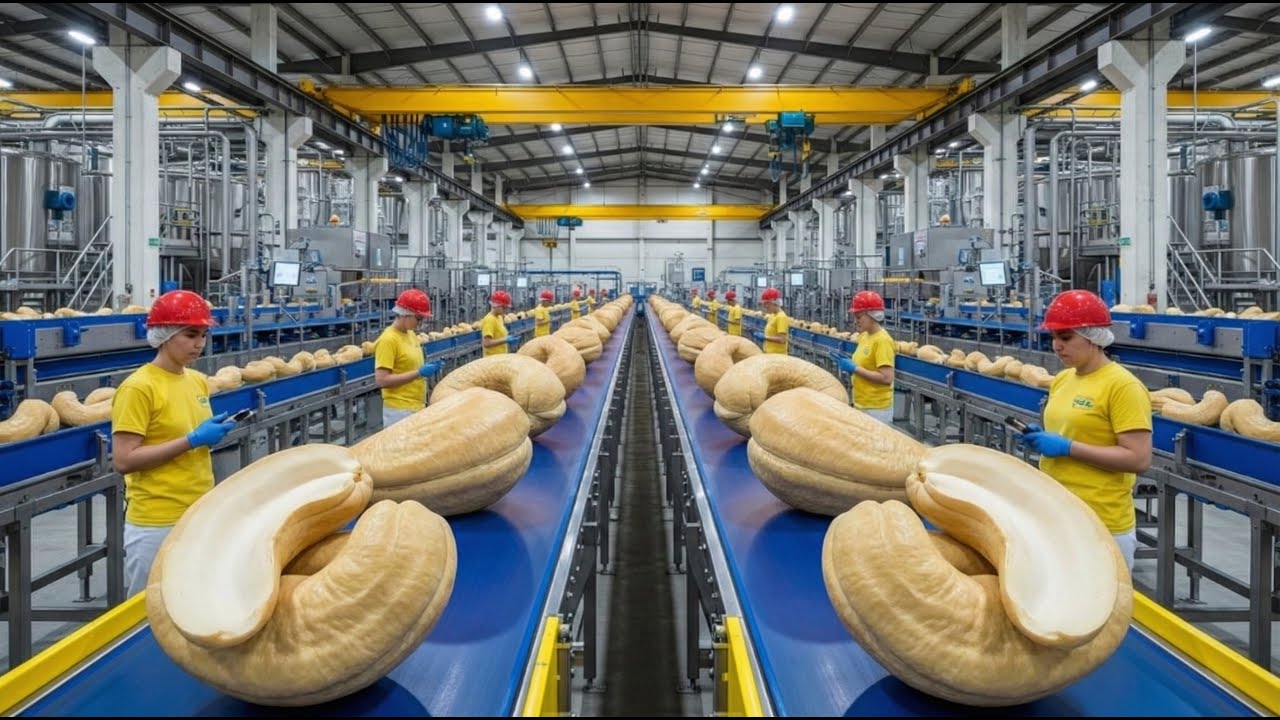 Dentro de la fábrica MÁS GRANDE del mundo de anacardos y maíz (Pocos han visto esto)