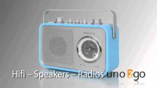 Portable Retro Transistorradio mit UKW/MW und AUX grün tangent UNO 2 GO 