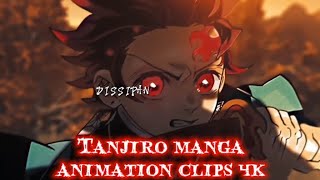 Tanjiro manga animation clips 4k (kimetsu no yaiba)