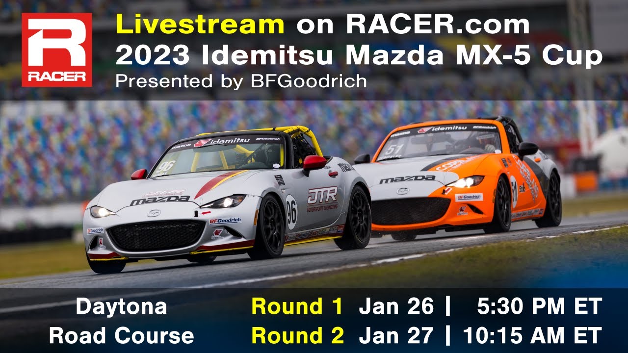 Mazda MX-5 Cup 2023 | Round 2 - Daytona Road Course | Livestream