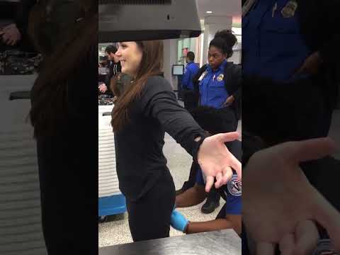 Random TSA pat down and frisk search