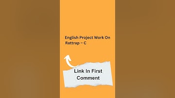 English Project Work On Rattrap | Class 12 CBSE