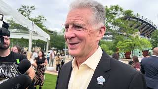 Art Rooney II speaks after reveal of NFL Draft countdown clock on North Shore