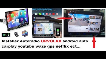 Installeer URVOLAX autoradio android auto carplay youtube waze gps