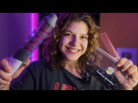 [ASMR] Posso fazer um penteado no seu cabelo? 💗