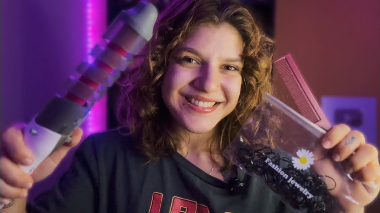 [ASMR] Posso fazer um penteado no seu cabelo? 💗