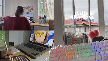 𝐝𝐚𝐢𝐥𝐲 𝐝𝐢𝐚𝐫𝐢𝐞𝐬: 𝐚 𝐬𝐭𝐮𝐝𝐲 𝐯𝐥𝐨𝐠! - new keyboard ⌨️, jk vol. 11, doing assignments