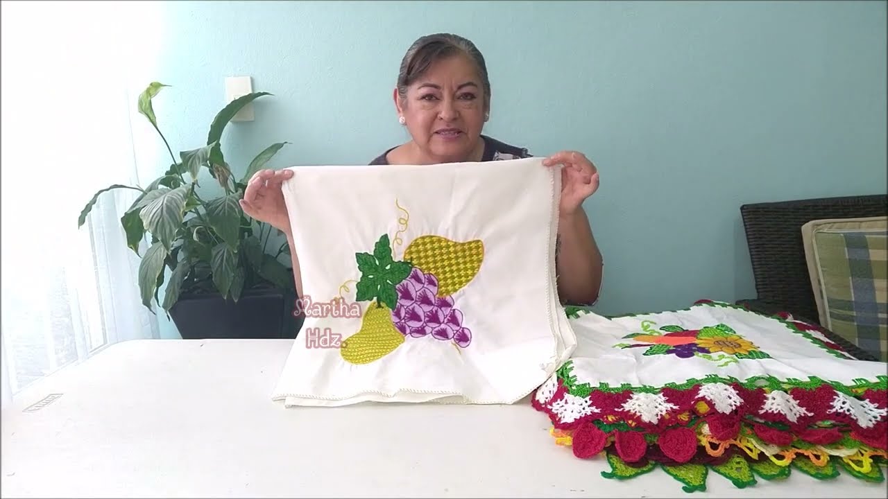 Mis servilletas Bordadas  Frutas Terminadas