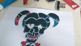 Harley Quinn Stencil Art Creation!