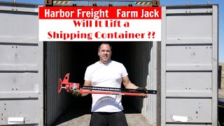 Harbor Freight Farm Jack vs 40' HC Shipping Container for Tractor Storage