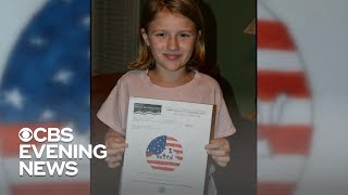Virginia county's "I voted" sticker designed by 9-year-old girl