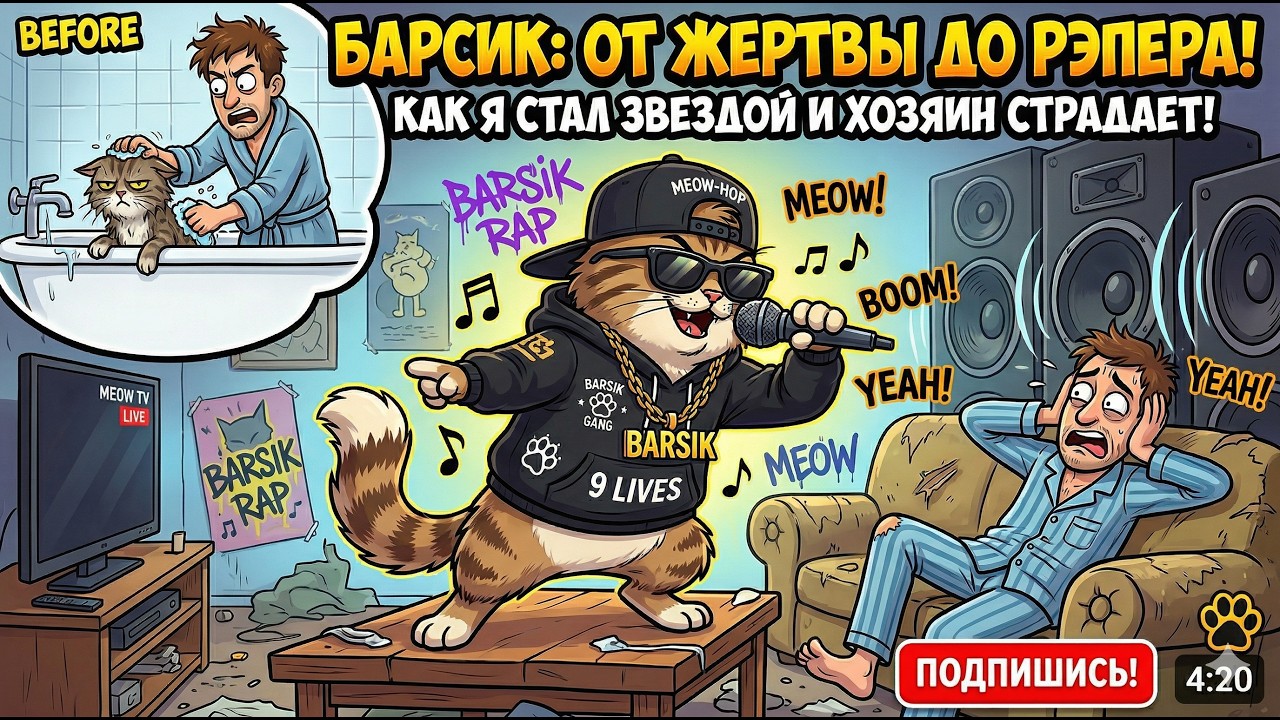 «Собака бывает кусачей...» А котик? 🙀 (Музыкальная сказка)