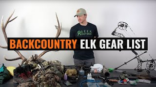 Trail Kreitzer's 2021 Backcountry Archery Elk Gear List