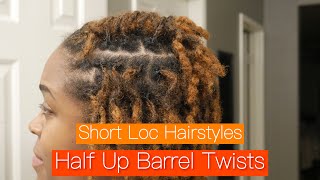 Barrel Twists on Short Locs || Short Loc Hairstyles, Starter Loc Hairstyles